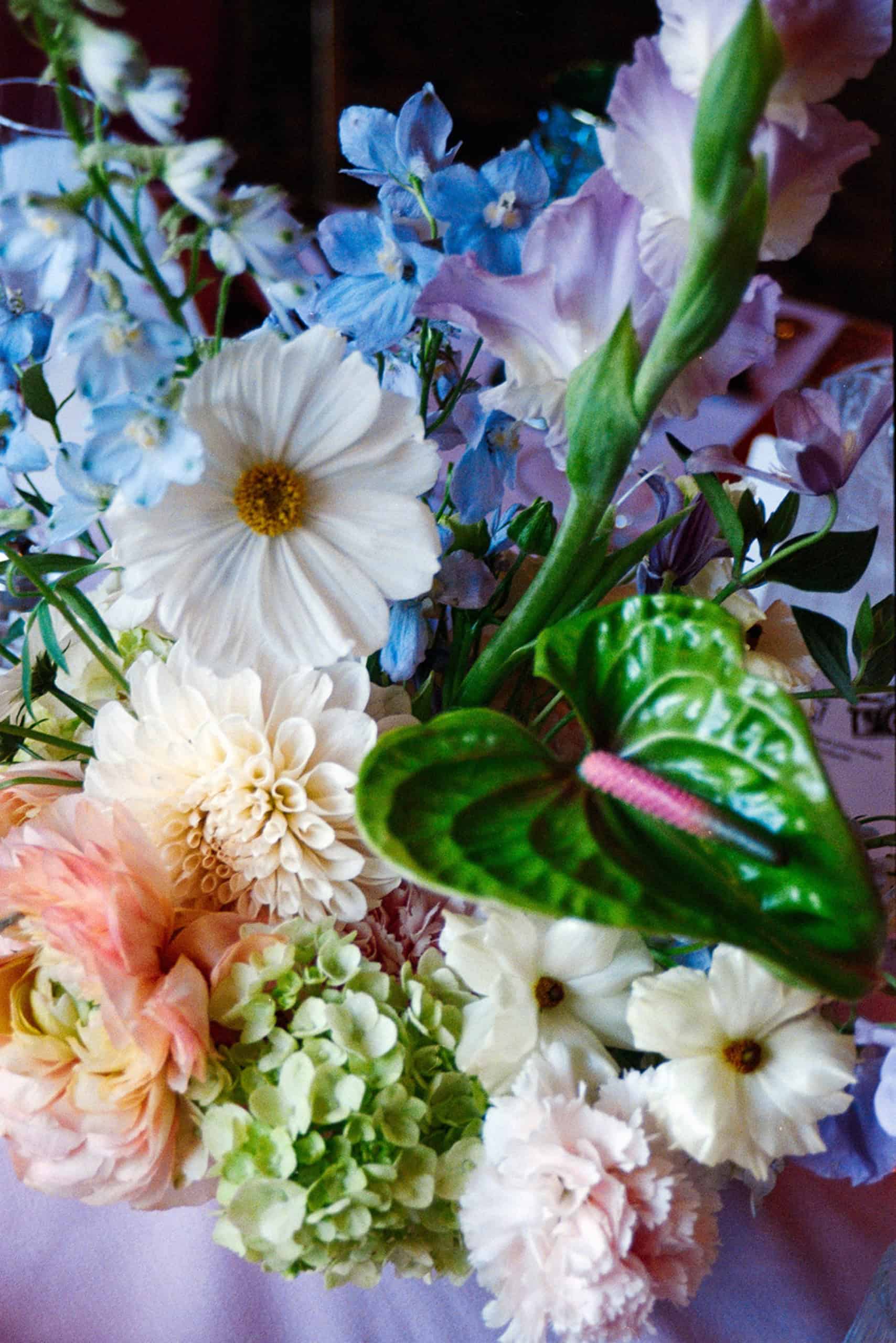 colorful floral design for wedding