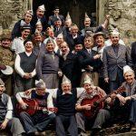 Historische Karnevalsgruppe beim Aprilscherz in Köln.