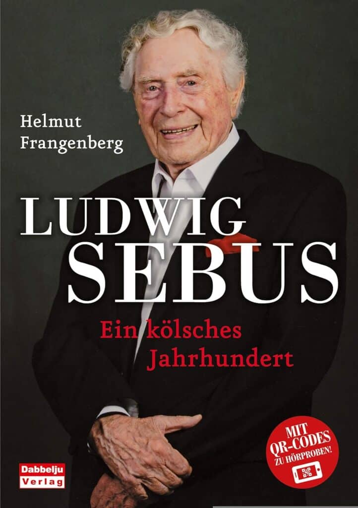 Ludwig Sebus, Kölner Karneval Legende, auf Buchcover, feiert sein Jahrhundert.