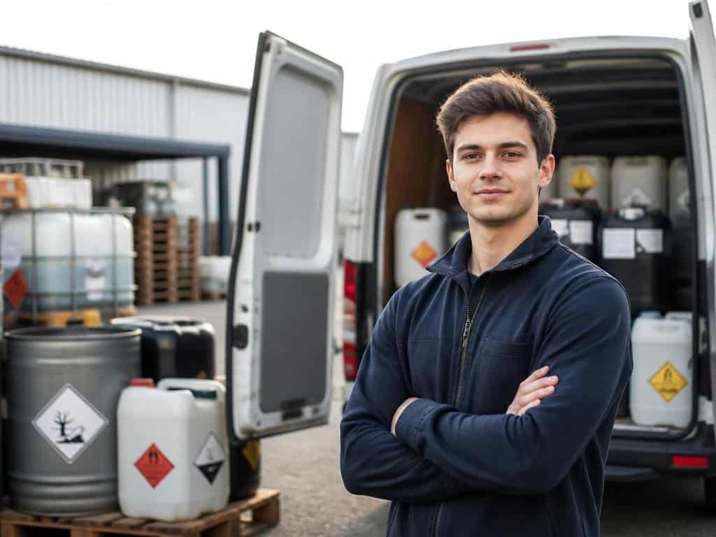 Piles, produits chimiques, néons… À 24 ans, il lance son entreprise de collecte des déchets des entreprises