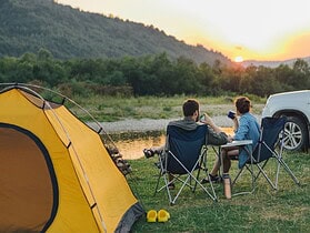Camping près de la cascade de la Vis
