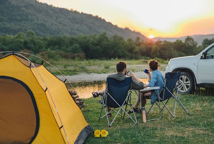 Camping près de la cascade de la Vis