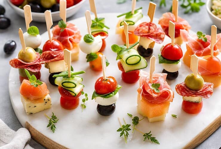 mini brochettes apéritives sans cuisson
