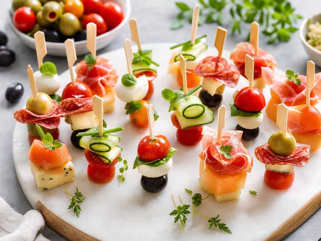 mini brochettes apéritives sans cuisson