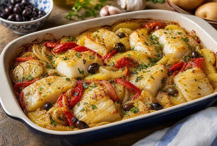 recette morue au four à la portugaise