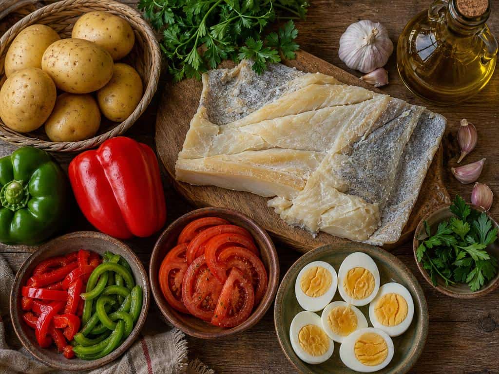 recette morue à la portugaise au four poivron