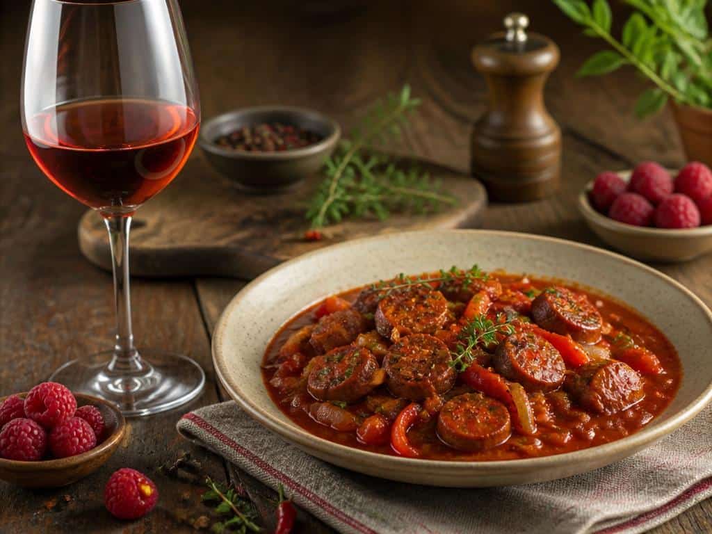 quel vin rouge avec un rougail saucisse