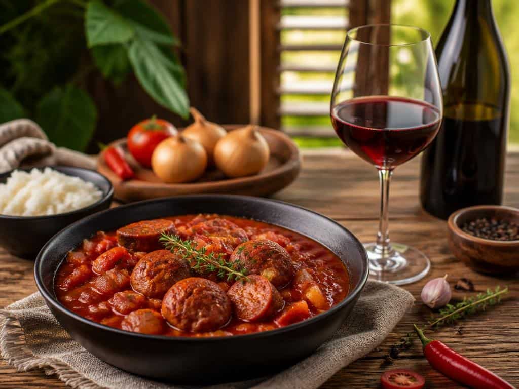 quel vin avec un rougail saucisse