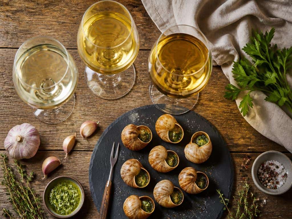 quel vin blanc avec des escargots ?