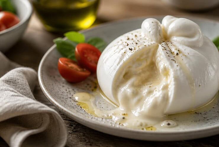 burrata qui pique la langue