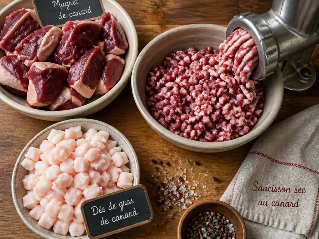 saucisson sec de canard recette