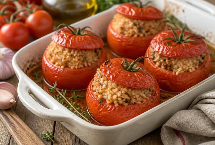 tomates farcies riz au four