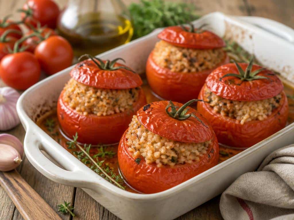 tomates farcies riz au four