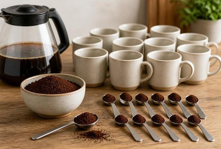 dosage café filtre 12 tasses cuillère à café