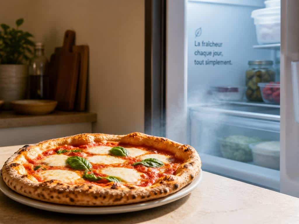 combien de degrés pour réchauffer une pizza au four