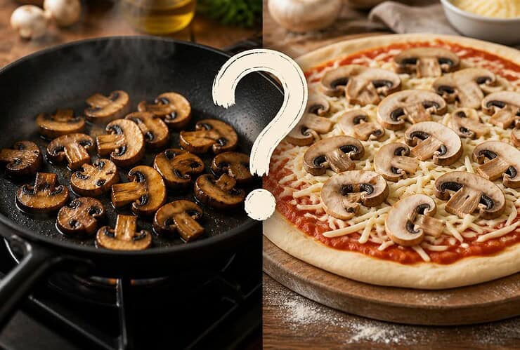 faut-il faire cuire les champignons pour une pizza