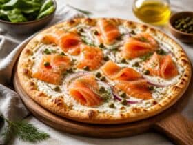 recette pizza saumon fumé creme fraiche