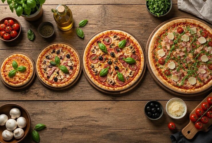 tailles pizza