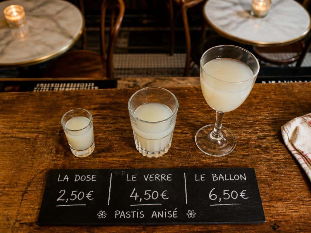 dose de ricard en cl dans un bar