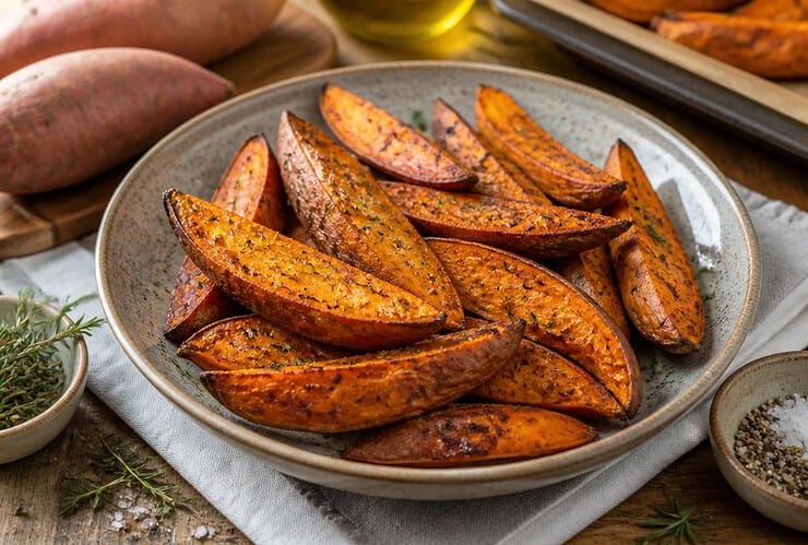 patate douce rotie au four