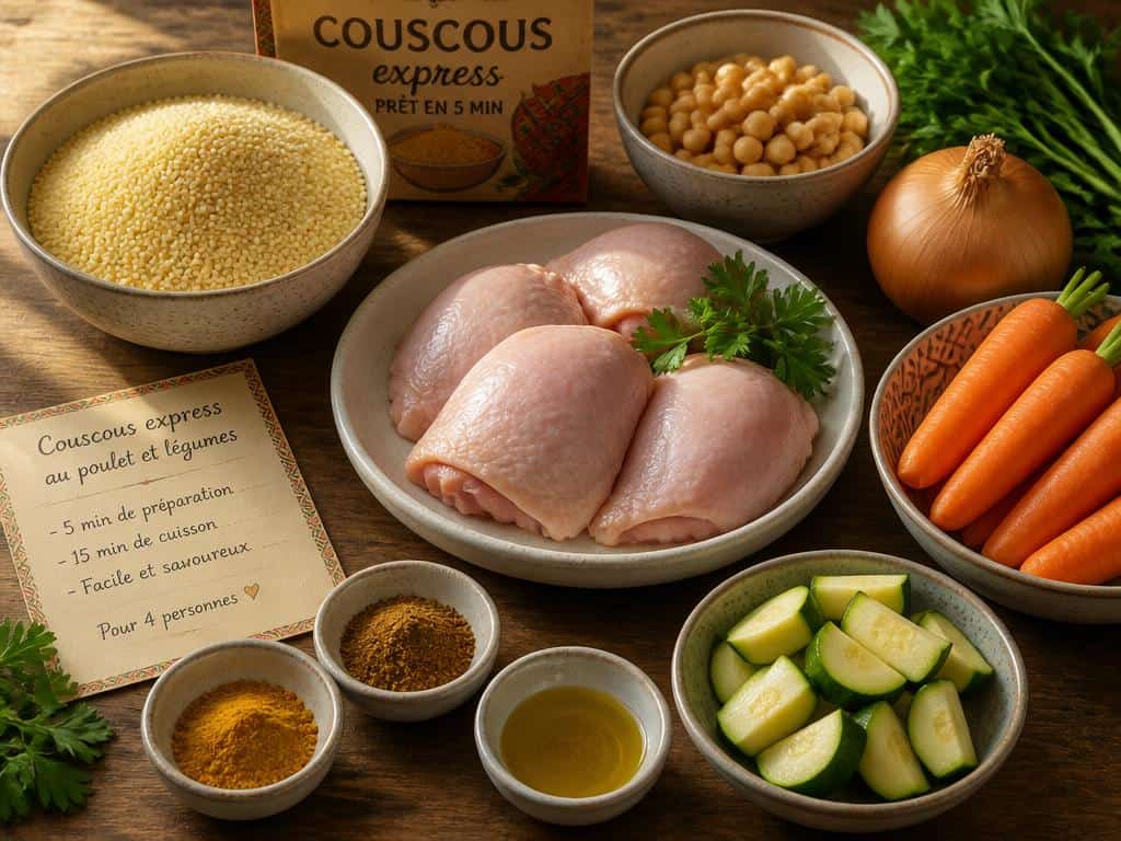 recette couscous poulet facile sans couscoussier