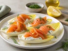 endives au saumon fumé et crème légère citronnée