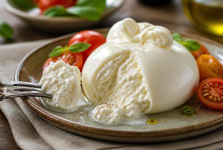 burrata qui pique la langue
