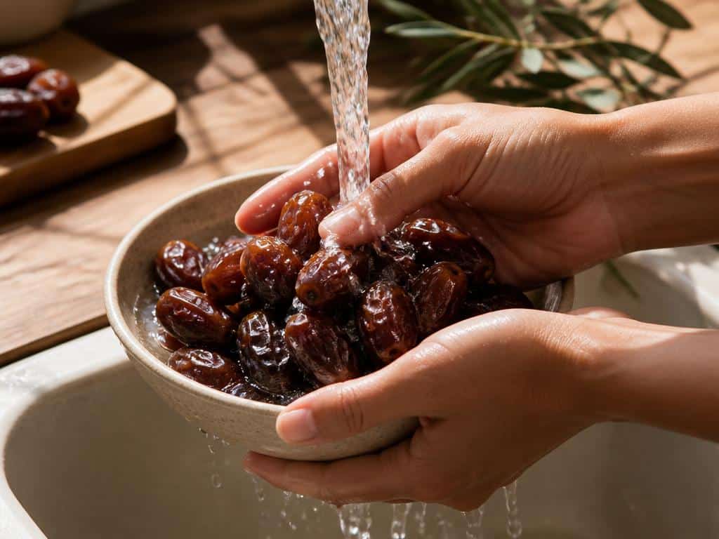 dattes trempées dans l'eau