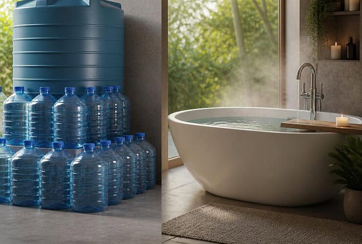 8000 litres nombres de bain