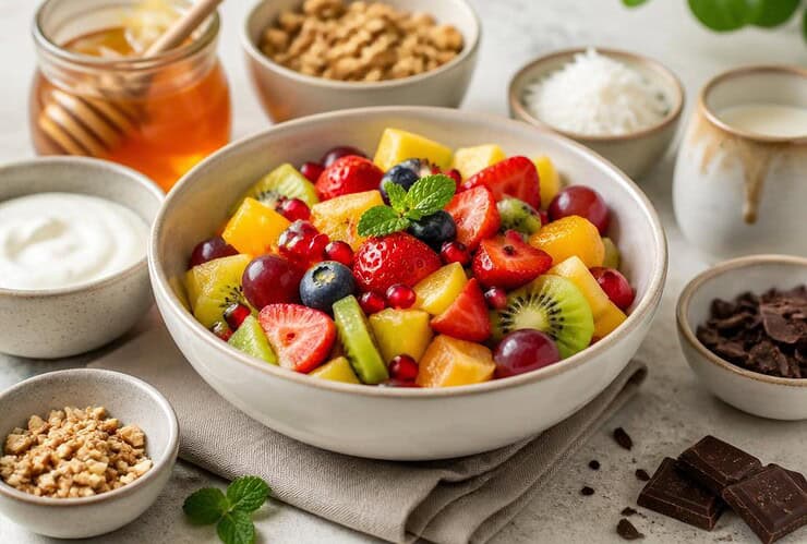 avec quoi peut on accompagner une salade de fruits