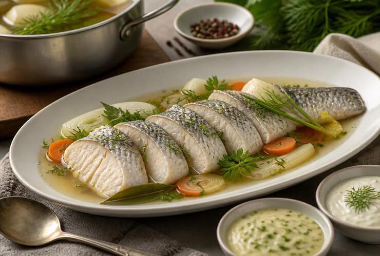 brochet au court bouillon