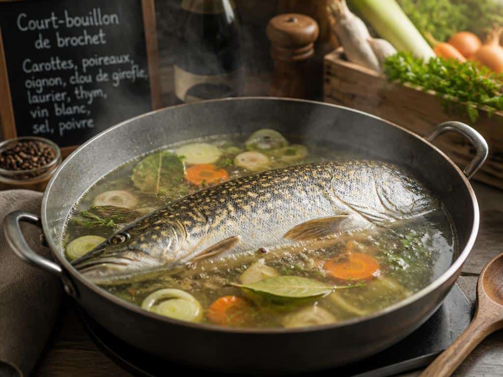 brochet au court bouillon facile