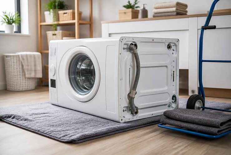 peut on coucher une machine à laver