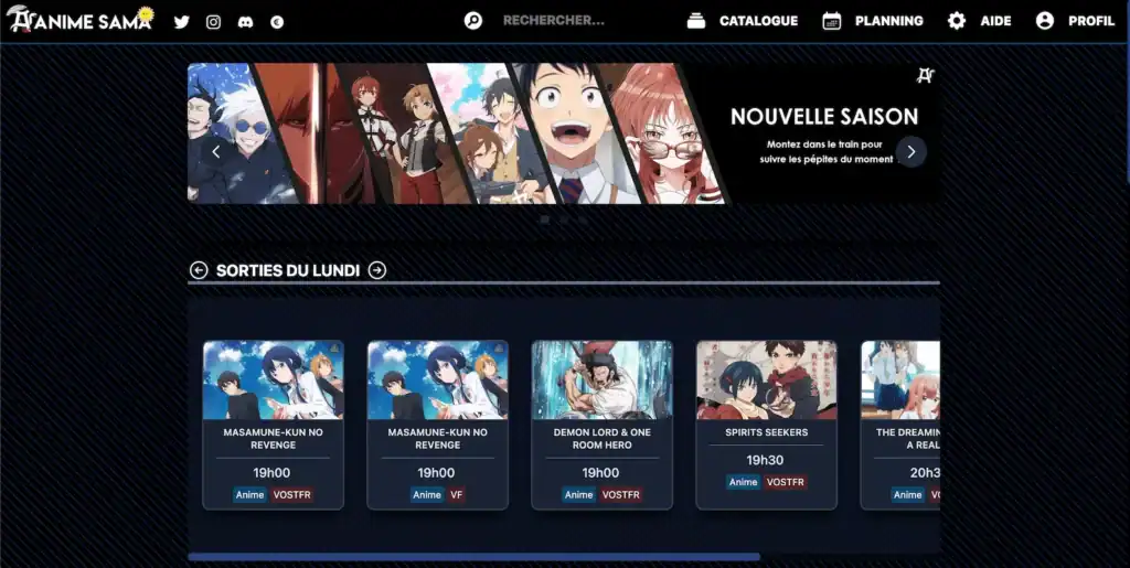 Anime Sama catalogue