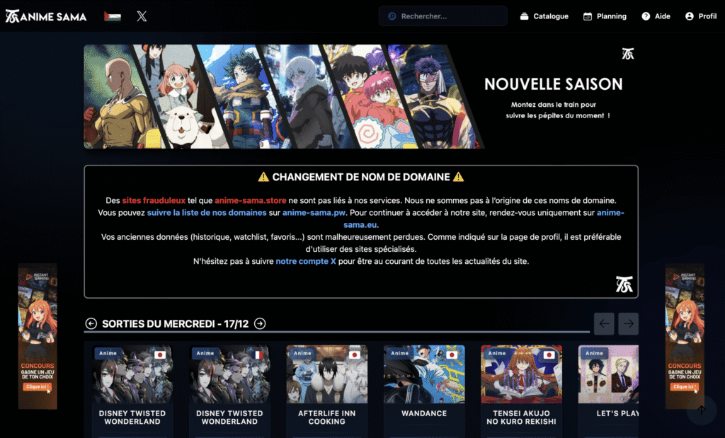 Anime Sama plateforme