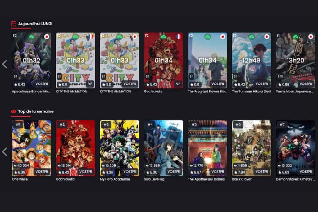 Franime catalogue