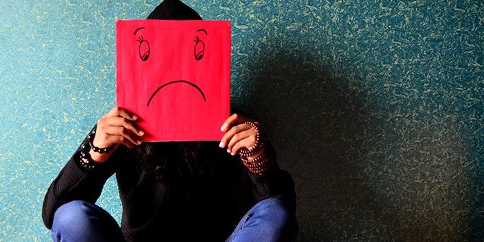 Unhappy face for blog on dealing with anxiety