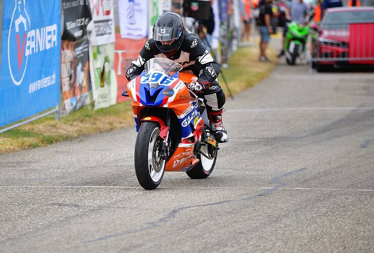Course de côte en moto