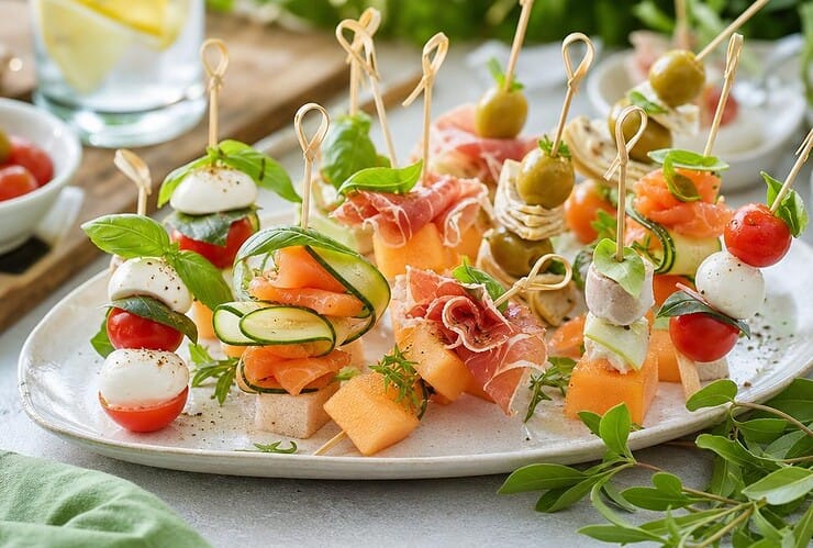 mini brochettes apéritives sans cuisson