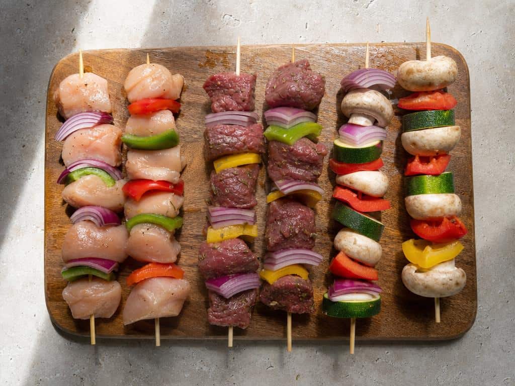 mini brochettes apéritives sans fromage et sans cuisson