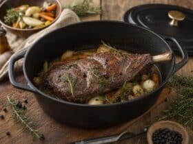 cuissot de chevreuil en cocotte en fonte