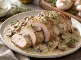filet mignon au boursin et champignons