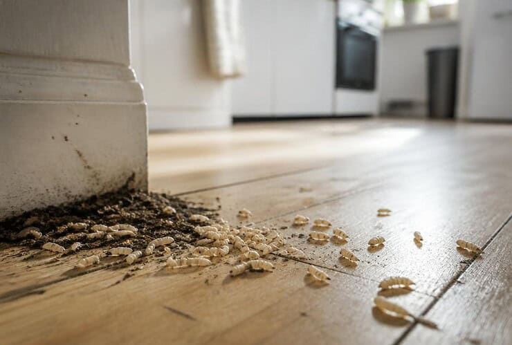 asticot dans la maison signification