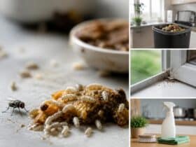 larves de mouches maison