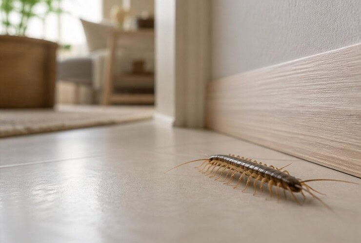 mille-patte dans la maison signification