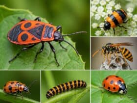 insectes orange et noir