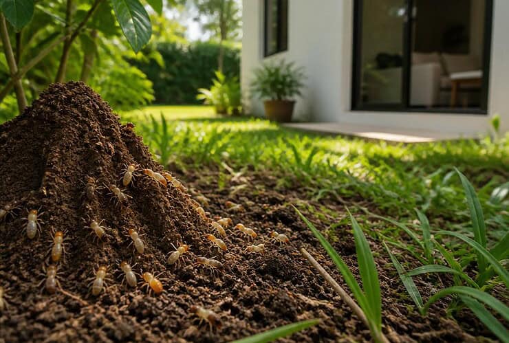 termites dans jardin mais pas dans maison