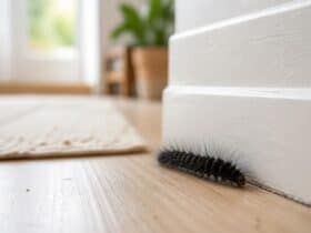 chenille noire maison