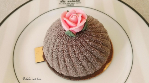 Bavarois chocolat et insert framboise