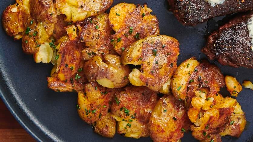 recette pomme de terre ecrasees au four